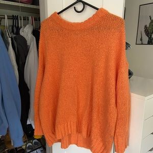 Orange oversized aerie sweater